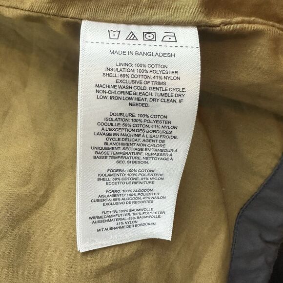 C.C. Filson Quilted Gray Work Pack Vest Sleeveless Jacket Pockets Mens Size M - Picture 10 of 11